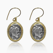 Load image into Gallery viewer, Mixed Media Moneta Coin Earring