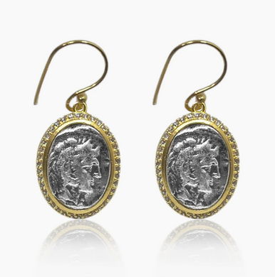 Mixed Media Moneta Coin Earring