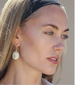 Mixed Media Moneta Coin Earring