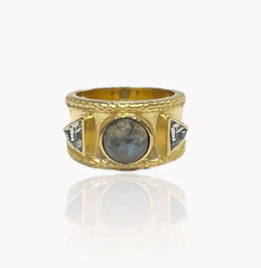 Gold Band Laborite & Coin Ring