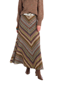 Chevron Skirt Olive