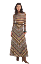 Load image into Gallery viewer, Conner Top Olive Chevron