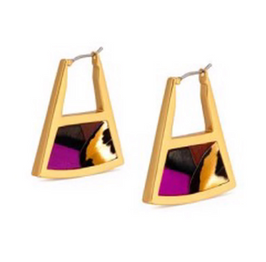 Ava Double Sided Triangle Hoop