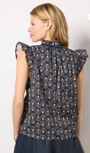 Load image into Gallery viewer, Ollie Blouse Geo Navy