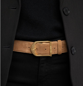 Rise Suede Belt Cognac