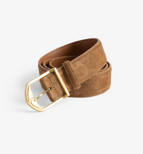 Load image into Gallery viewer, Rise Suede Belt Cognac