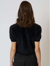 Load image into Gallery viewer, Roman Eyelash Tee Sweater Black