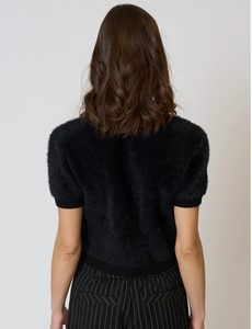 Roman Eyelash Tee Sweater Black