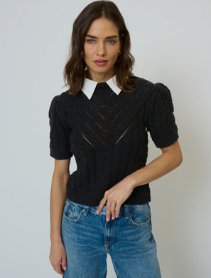 Brooke Twofer Sweater Black