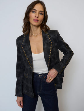 Jay Plaid Studded Jacket