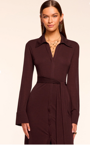 Lydia Knit Midi Dress Blackberry