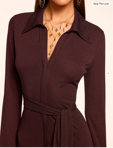 Lydia Knit Midi Dress Blackberry