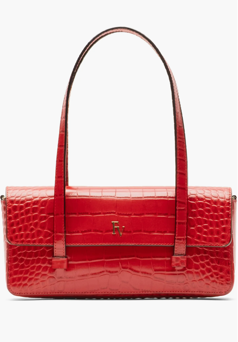 FV Slim Tote Croc Bag Red