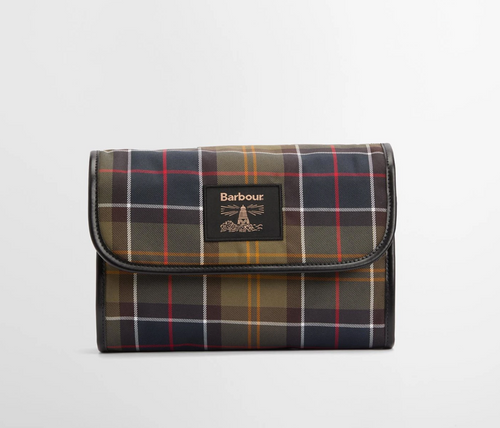 Barbour Tartan Hanging Washbag