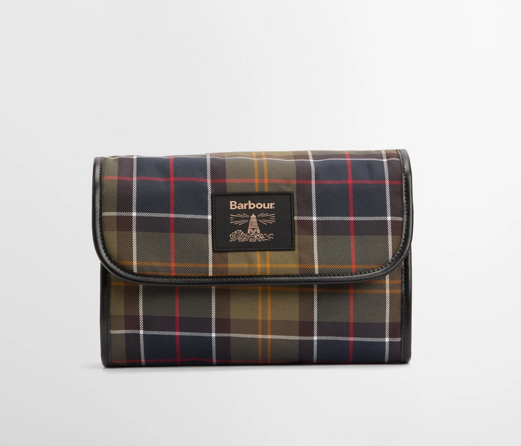 Barbour Tartan Hanging Washbag