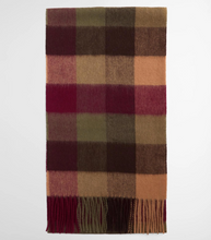 Load image into Gallery viewer, Barbour Lambswool Tattersall Scarf Tawny Port