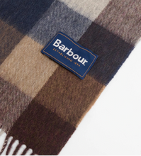 Load image into Gallery viewer, Barbour Lambswool Tattersall Scarf Midnight Oak