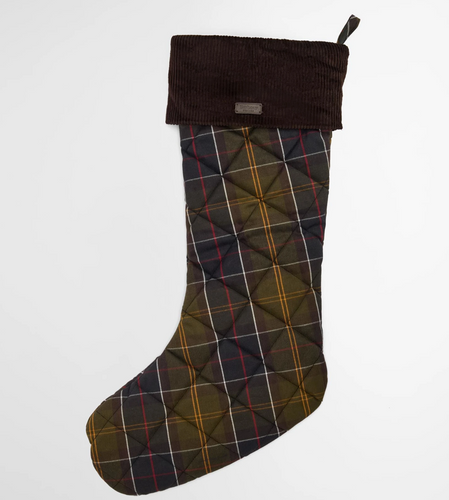 Barbour Christmas Stocking Tartan Plaid Corduroy