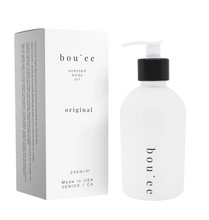 Load image into Gallery viewer, Bou.ee Original scented body oil 240ml frosted glass pump bottle with white box