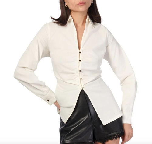 Alistair Poplin Top Macadamia