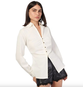Alistair Poplin Top Macadamia
