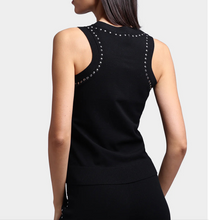 Load image into Gallery viewer, Western Embellished Tank Black