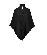 Load image into Gallery viewer, Cashmere Ruffled Wrap Black