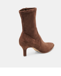 Amara Suede Bootie Dark Brown
