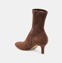 Load image into Gallery viewer, Amara Suede Bootie Dark Brown