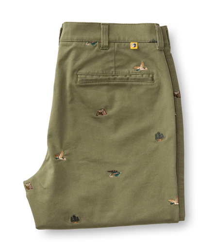 Gold School Chino Embroidered