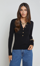 Load image into Gallery viewer, Sterling Collared Sweater Black/Gold