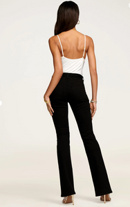 Helena Bootcut Jeans with Sailor Button Detail Jean Black