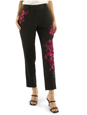 Vanessa Pant Garden Embroidered