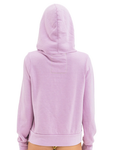 AVN 5 Stripe Zip Hoodie Mauve