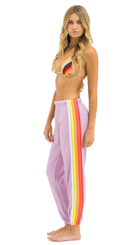 AVN 5 Stripe Sweatpants Mauve