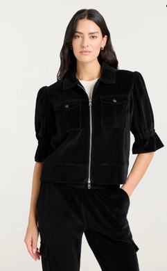 Velour Holly Jacket Black