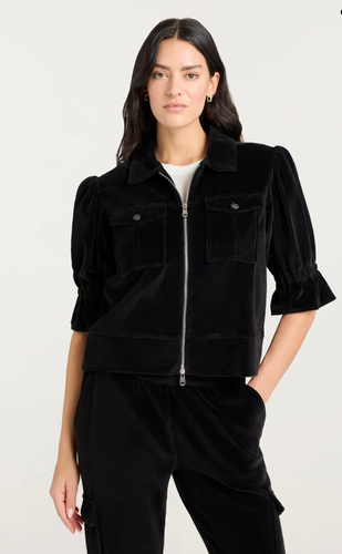 Velour Holly Jacket Black