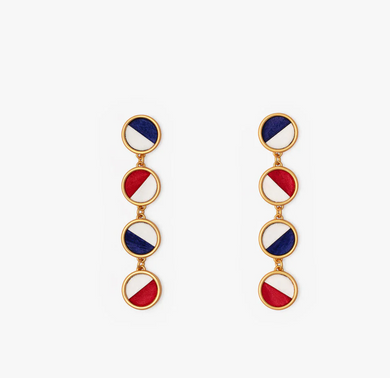 New England Multi Bezel Drop Earring