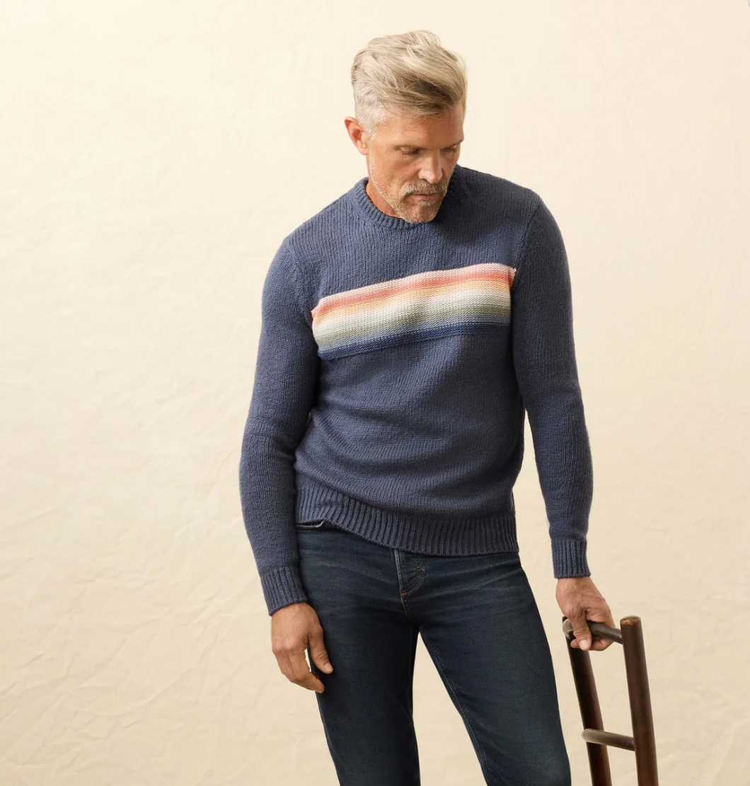 Heirloom Crewneck Sweater Navy Lake Torch