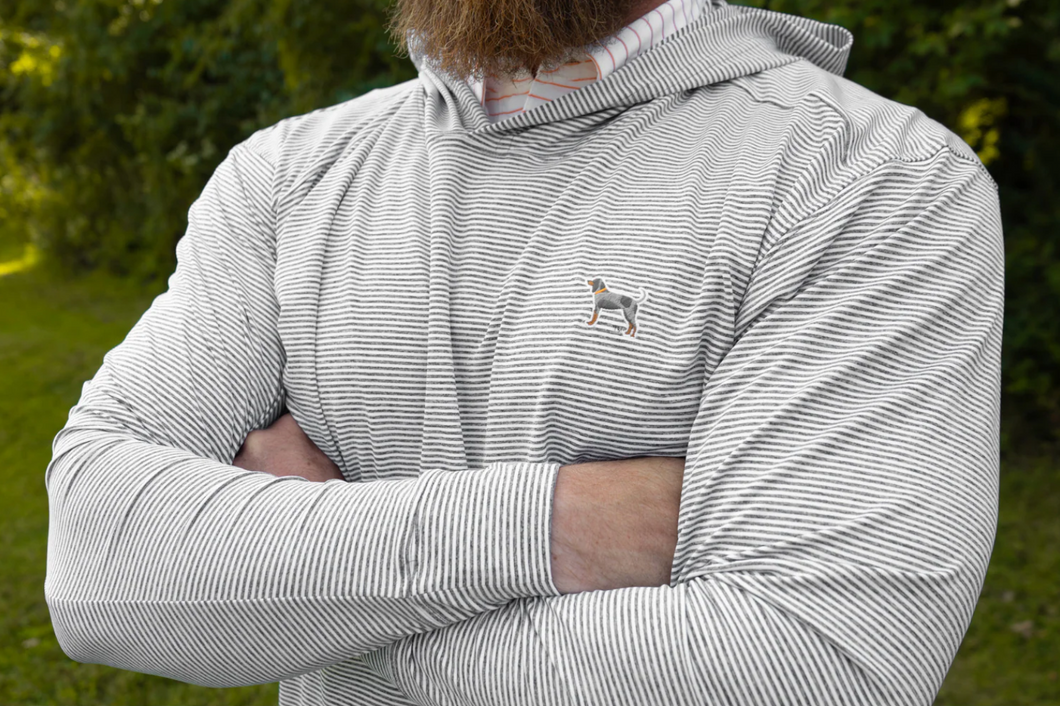 Bluetick Men's Stripe Performance Hoodie