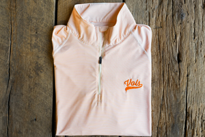 TN Vols Script 1/4 Zip Manning Stripe Performance Pullover