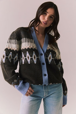 Autumn Fairisle Cardigan Espresso
