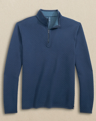 Oak Island Reversible 1/4 Zip Blue