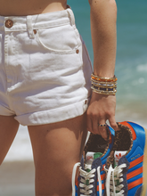 Load image into Gallery viewer, Bamboo Enamel Hinge Bangle Gold