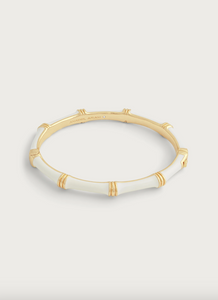 Bamboo Enamel Hinge Bangle Cream