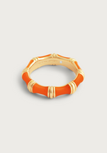 Load image into Gallery viewer, Bamboo Enameled Ring Clementine