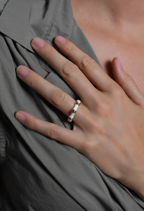 Bamboo Enameled Ring Cream