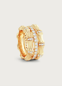 Bamboo Stack Ring Gold