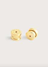 Load image into Gallery viewer, Bamboo Medium Hoop Earring Gold