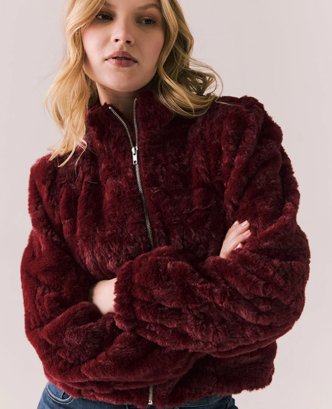 Puff Sleeve Jacket Cabernet